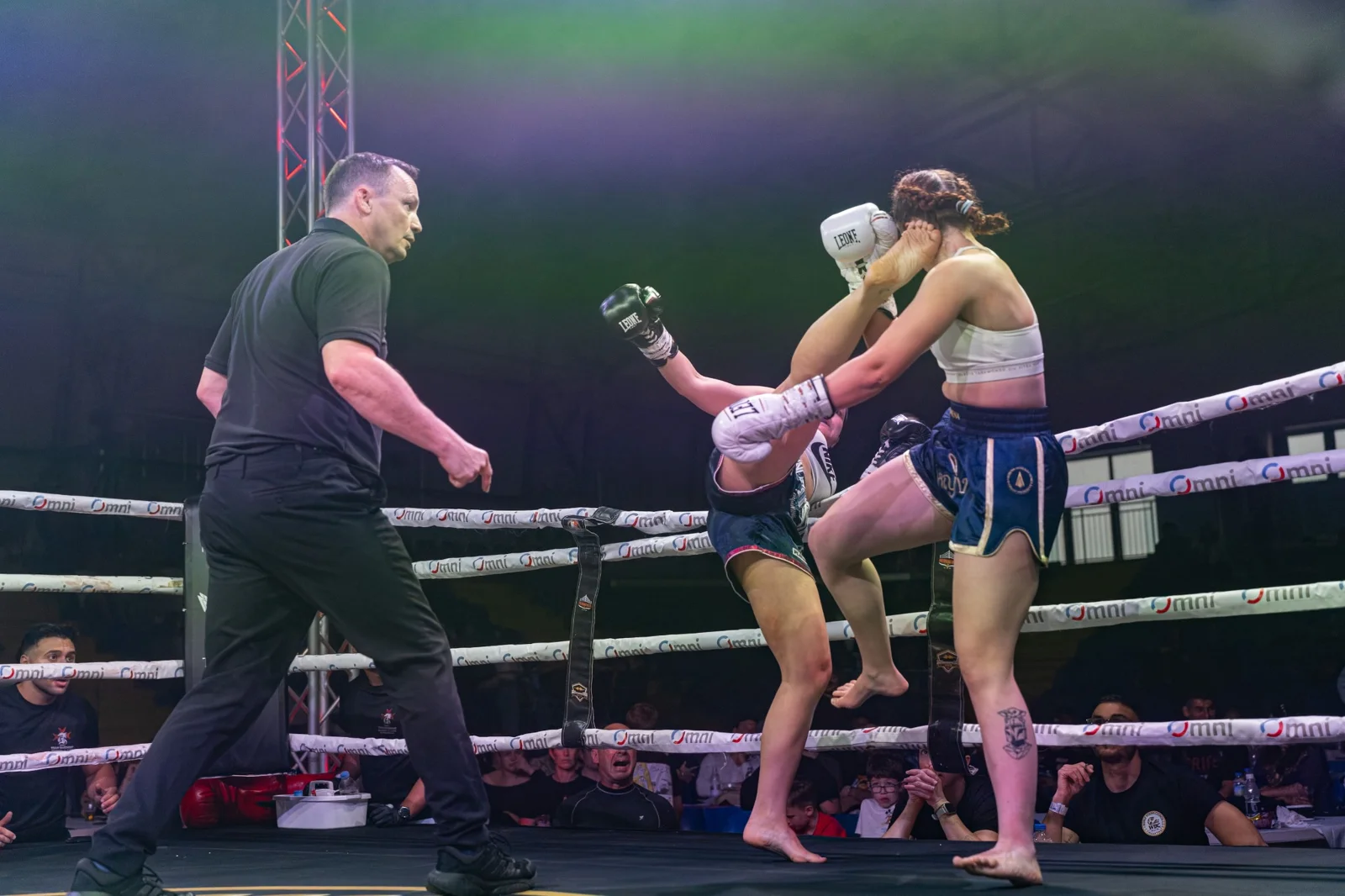 Kick thrown in the ring